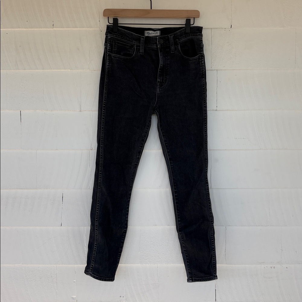 Madewell 10" High Riser Skinny Skinny Jeans in Washed Black